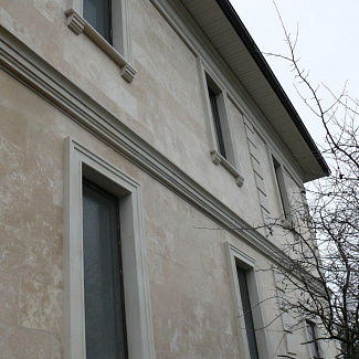 Фасады из камня - Дом в Солнцево - Травертин - стиль Эклектика, Фьюжен, Современный, Модерн