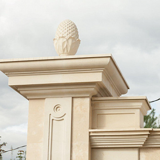 Фасады из камня - Резиденция в Барвихе - Травертин - стиль Барокко, Классический, Французский