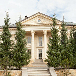 Фасады из камня - Резиденция в Барвихе - Травертин - стиль Барокко, Классический, Французский